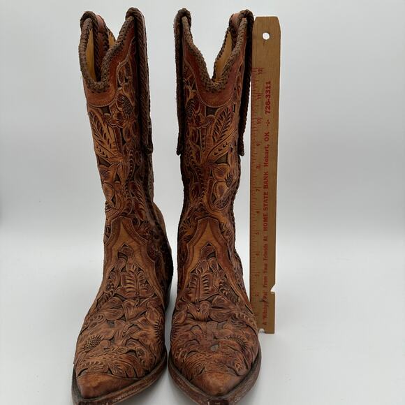 Old Gringo Mens Boots Tooled Size 6.5 D Made in Mexico main image 9